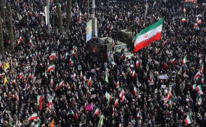 ইরানে ধর্মবাদী খামেনি সরকারবিরোধী বিক্ষোভ